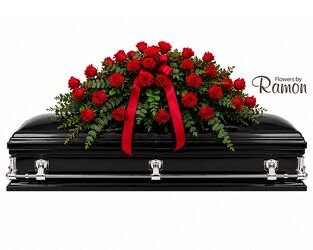 Regal Remembrance Casket Spray from Flowers by Ramon of Lawton, OK